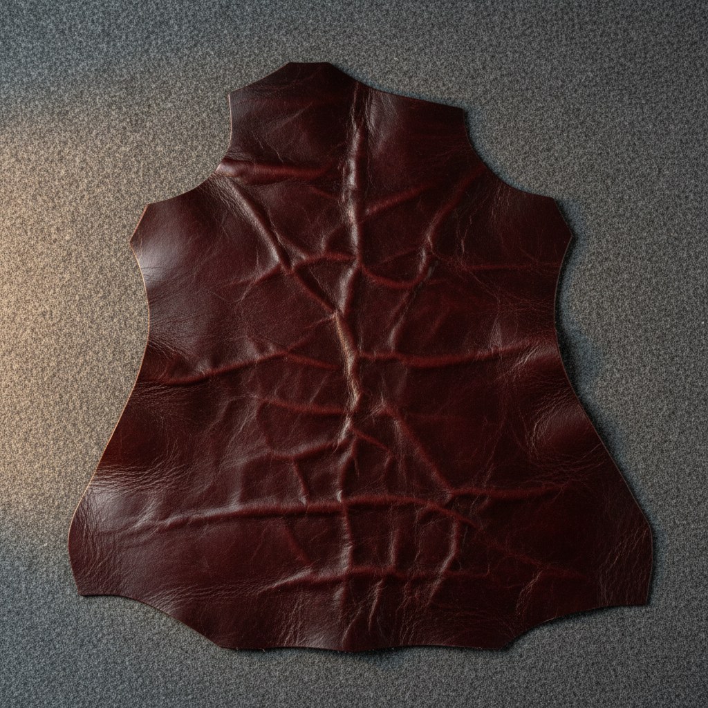 Horween Shell Cordovan deri — koyu bordo