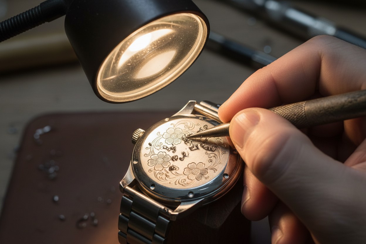 Orient Bambino kasa arkası el gravürü